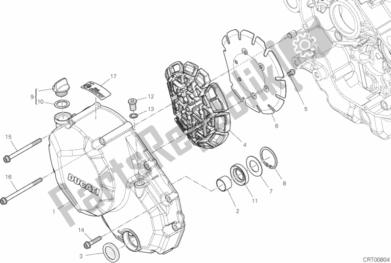 Tutte le parti per il Coperchio Frizione del Ducati Hypermotard 950 SP 2019